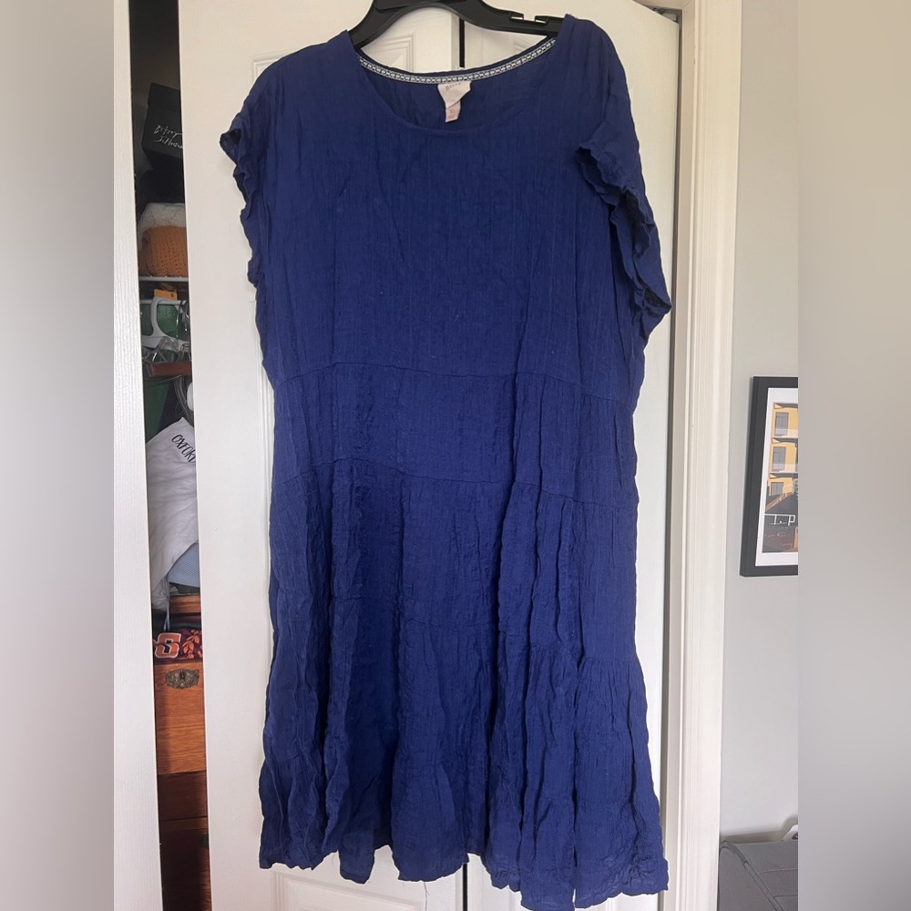Royal blue t-shirt dress